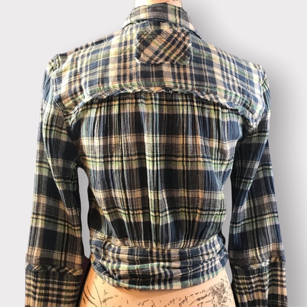 We The Free by Free People, First Bloom Plaid Top, Size XS - Picture 9 of 14